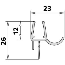 Kermi 2x Dichtleiste DI 3330 17AD Länge: 985mm 2534111