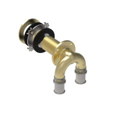 Wavin Doppel Wanddurchführung Tigris M5 16mm x 1/2'' IG L=48mm 4064436 Mehrschicht-Verbundrohr, universell einsetzbar