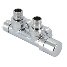 Zehnder Anschluss-Armatur Set P Eckform chrom Eckform Thermostatkopf rechts, chrom 839058