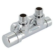 Zehnder Anschluss-Armatur Set Q Eckform weiß Eckform Thermostatkopf links, weiß 839101