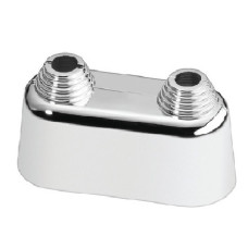 Flamco Design-Doppelrosette hoch 10-22mm x Achsabstand 50mm Kunststoff verchromt F44224