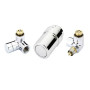 Danfoss X-tra Design Set Ventil RA-URX Rechts / Rücklauf Links, chrom 013G4003