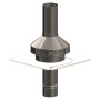 Atec Mündungs-Set DN60 Edelstahl mit Endrohr 450mm, 330x330mm 0342