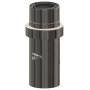 Atec Kontroll-Rohr DN80/125 mit Zuluftansaugung Edelstahl blank 701755