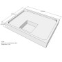 Belli Duschwannenträger für Flat New E 90x70 SD94075 für Rechteckdusche, 90x70x1,5cm, 12cm hoch