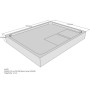 Belli Duschwannenträger für Flat E 100x80 SD94108 für Rechteckdusche, 100x80x1,5cm, 12cm hoch