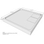 Belli Duschwannenträger für Flat E 100x100 SD94110