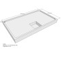 Belli Duschwannenträger für Flat E 150x90 SD94132 für Rechteckdusche, 150x90x1,5cm, 12cm hoch