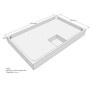 Belli Duschwannenträger für Mariana E 140x90cm SD94188 für Rechteckdusche, 140x90x4cm, 14cm hoch
