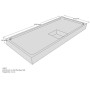 Belli Duschwannenträger für Flat New E 160x70 SD94253 für Rechteckdusche, 160x70x2,2cm, 12cm hoch