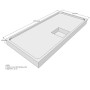 Belli Duschwannenträger für Flat E 170x80 SD94255 für Rechteckdusche, 170x80x2,2cm, 12cm hoch