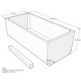 Belli Badewannenträger für Tosca 170 SW 84034 für Rechteckwanne, 170x80x42,5cm, 57,5cm hoch