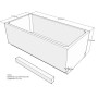 Belli Badewannenträger für Tosca 160 SW 84043