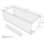Belli Badewannenträger für Aruba 170 SW 84137