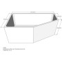 Belli Badewannenträger für Lupor 160x90 links SW84166