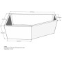 Belli Badewannenträger für Lupor 170x75 links SW84179