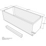 Belli Badewannenträger für Korana 170x75cm SW84253