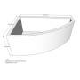 Belli Badewannenträger für Silver 150 links SW84298 für Raumsparwanne, 150x95x42,5cm Trägerhöhe: 57,5cm