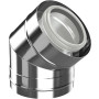 Bosch Bogen konzentrisch d: 80/125, 45 Grad Edelstahl Abgaszubehör FC-CE80-45 7738112701