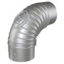Buderus Abgasrohrbogen Alu, d: 200 x 0,7mm, 90 Grad gerippt, mit Tür 7738332352
