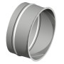 Buderus Abgasrohr-Wandfutter V4A Edelstahl D110 x 0,6mm Werkstoff 1.4404, einfach 7738332446