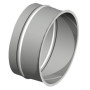 Buderus Abgasrohr-Wandfutter V4A Edelstahl D130 x 0,6mm Werkstoff 1.4404, einfach 7738332447
