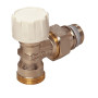 Flamco Thermostatventil Eck DN15 Eurokonus mit Voreinstellung, G3/4 EK x G1/2a, M30x1,5 F34007