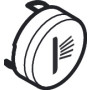 Hansgrohe Durckknopf Symbol Seitenbrause schwarz 92578610