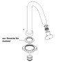 Hansgrohe Rosette rund Axor Citterio M 4-Loch Wannenarmatur für Wannenrand chrom 98501000