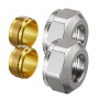 Oventrop Klemmringverschraubung Ofix CEP M24x1.5, 15mm, 2-fach für Kupfer, Präzissions-Stahl 1016813