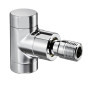 Oventrop Rücklauf Verschraubung ''Combi E'' DN15, 1/2'', PN10, Eck, verchromt 1166052
