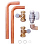 Vaillant VC-Installations-Set, Neu-Installation Auf-/Unterputz, Rohre kürzbar 0020201897
