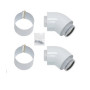 Vaillant Bogen 45 Grad Brennwert 60/100mm Luft-/Abgasführung, PP 303911
