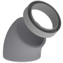 Kermi x-well EPS-Bogen inkl. Muffe NW160/15, 45Grad Y2301160008K