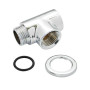Zehnder T-Stück, kurz, chrom für Elektro-Heizpatrone DBM 853118