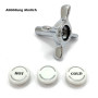 Hansgrohe Griff Axor Montreux 2-Griff Wannenmischer brushed nickel 16597820