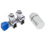 HSK Mittelanschluss-Garnitur Set Eck, chrom 890829