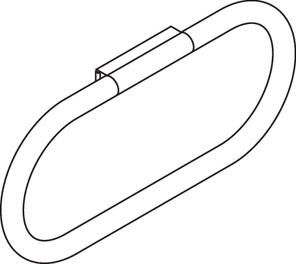HEWI Handtuchring, Edelstahl 480.09.002XA