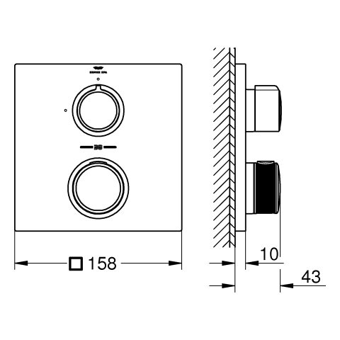 Grohe Thermostat Allure 1 Absperrventil chrom Fertigmontage-Set für Rapido SmartBox 19380002