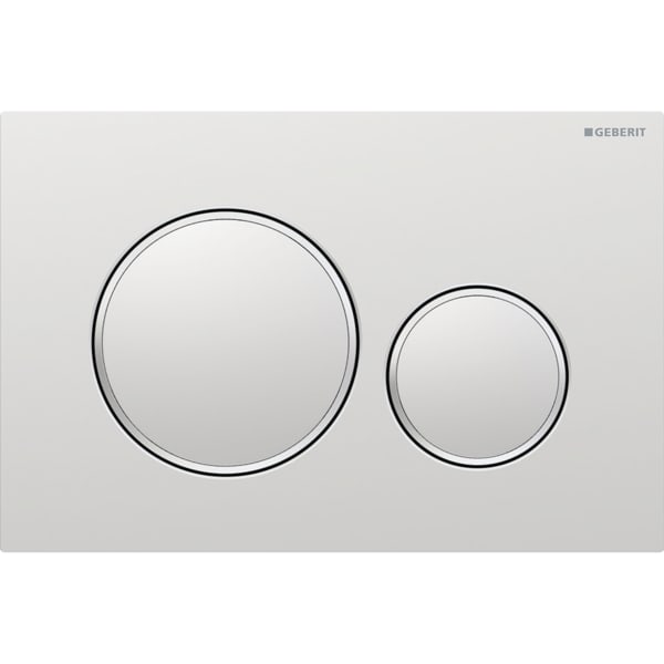 Geberit Sigma20 Betätigungsplatte, für 2-Mengen-Spülung mattchrom lackiert, Easy to clean / hochglanz-verchromt 115.882.JQ.1