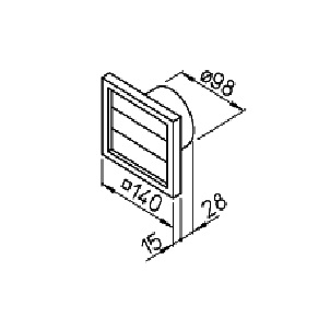 Helios VK 100 Verschlußklappe selbsttätig, Kunststoff 00757