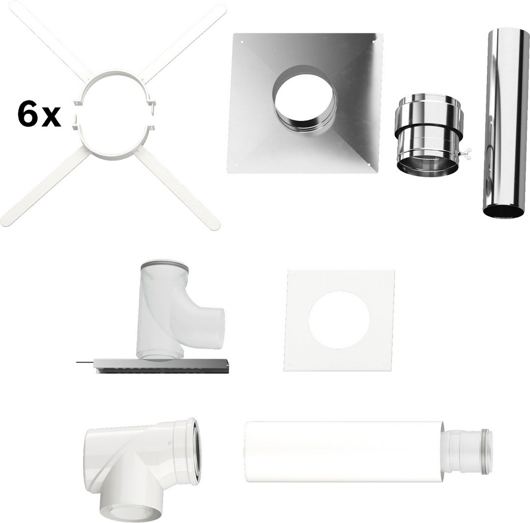 Bosch Grundbausatz C93x Edelstahl, d: 110/160mm Abgaszubehör FC-Set110-C93x (oben) 7738113076