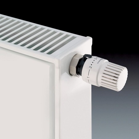 Oventrop Thermostat "vindo TH" 7-28 C, 0 * 1-5, Flüssig-Fühler, weiß 1013066