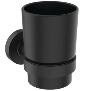 Ideal Standard Zahnputzbecher IOM schwarzes satiniertes Glas A7928XG