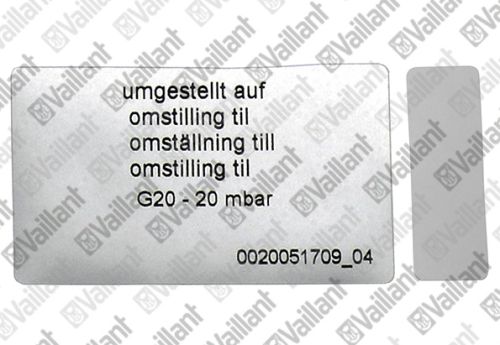 Vaillant Umstellsatz, P-H (DE/AT) für VC 196/3-5 0020253190