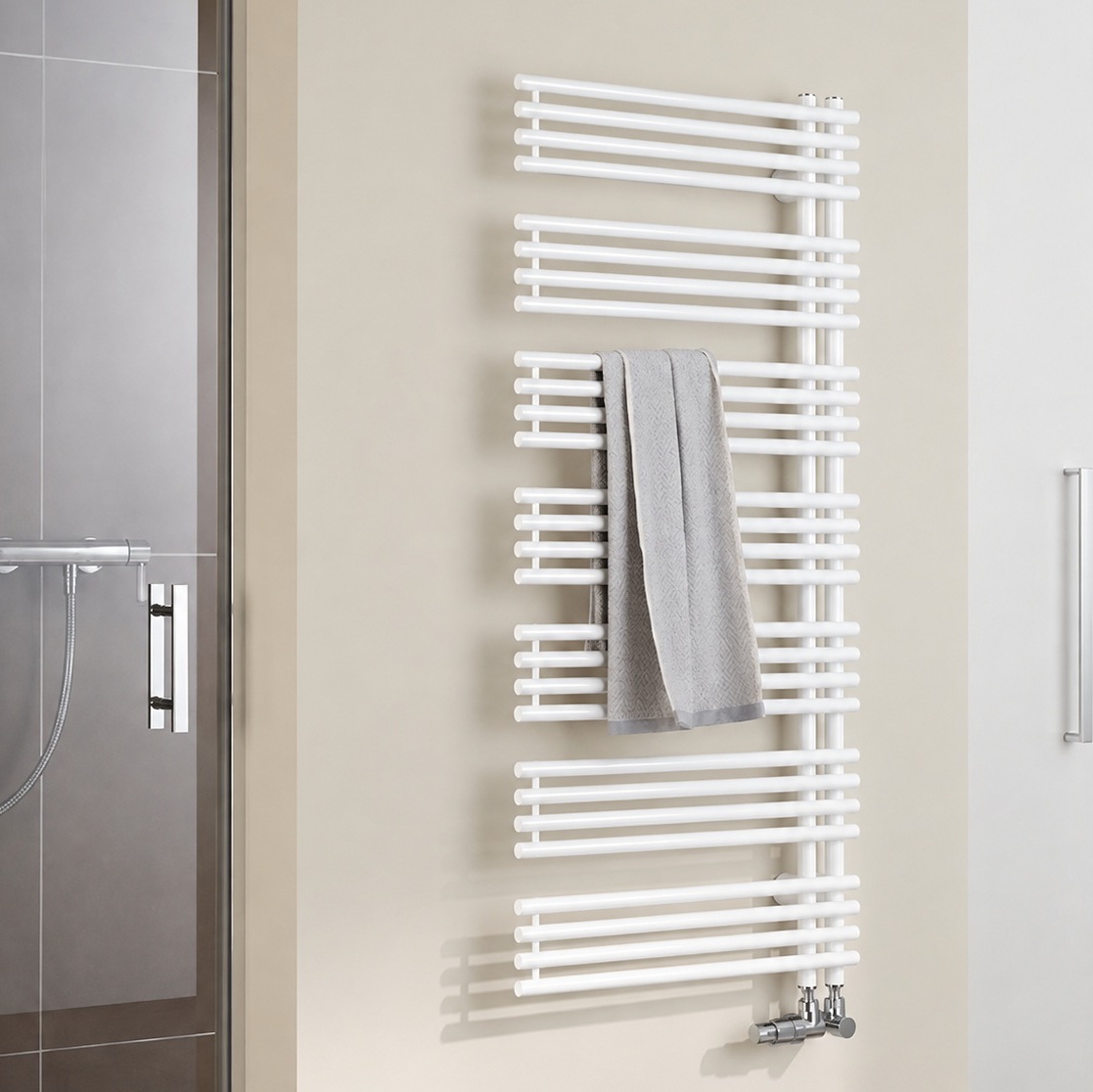 Kermi Diveo Designheizkörper H: 170 B: 60cm weiß, rechts DVN1A1700602RXK