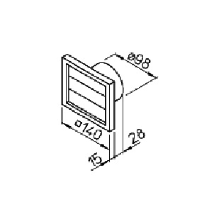 Helios VK 100 B Verschlußklappe selbsttätig, Kunststoff braun 00765
