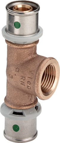 Viega Sanfix P T-Stück mit SC-Contur 2117 in 32mm x Rp1/2 x 32mm 631697