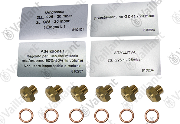 Vaillant Düsenwechselsatz (6 Düsen-D 173) für VK 10-25/6-1 E-C VK 10-45/K-1 E 200134