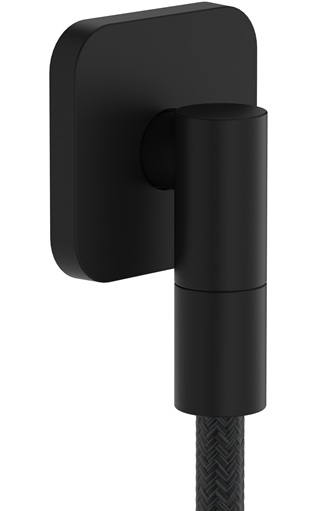 Hansgrohe Wandanschluss FixFit Fine Q mit Rückflussverhinderer schwarzmatt 28884670